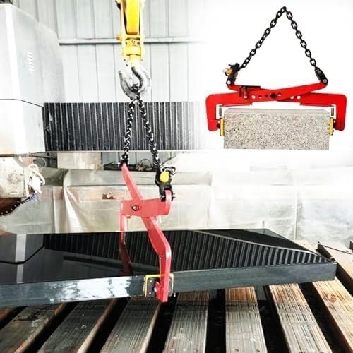 Abrazaderas de elevación resistentes para placas de granito/mármol/roca/metal, alicates de tijera ajustables, elevador de placa vertical, ideal para construcción y manejo de piedras (XL (800 kg))