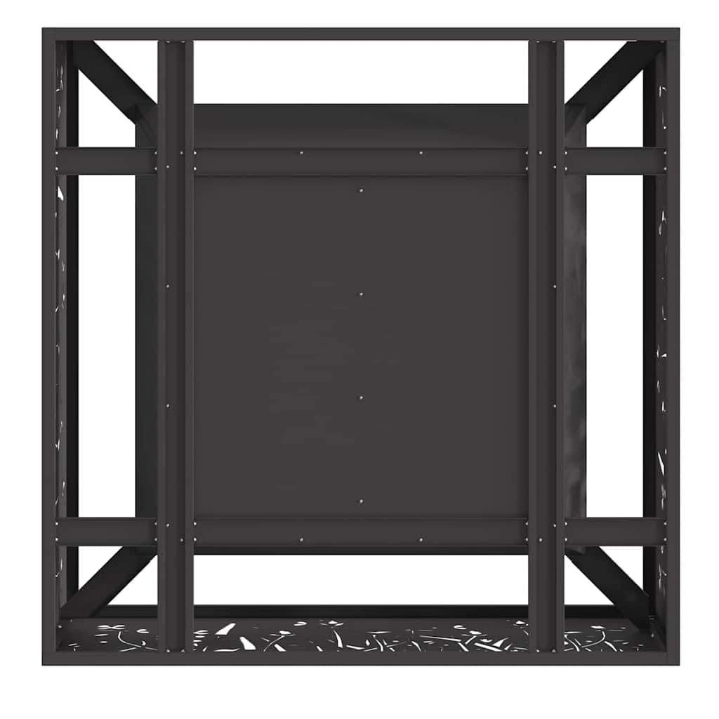 Foyer de cheminée Noir 80 x 80 x 30 cm Acier Brasero, feu Multifonctionnel Foyer Extérieur pour Jardin, Chauffage, Terrasse, Camping