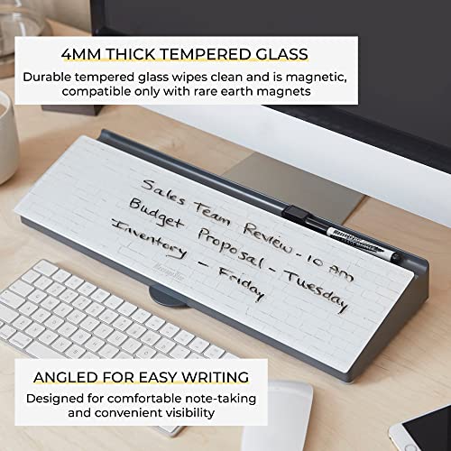Rangement d'accessoires de bureau sous surface en verre effaçable - 5