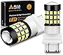 Alla Lighting Newly Upgraded T25 3156 3157 LED Bulbs, 6000K White Back Up Reverse Lights, Turn Signal Brake Tail Lights, DRL Super Bright 4114 3057 4157 3457 4057 Replace for Motorcycles, Cars, Trucks