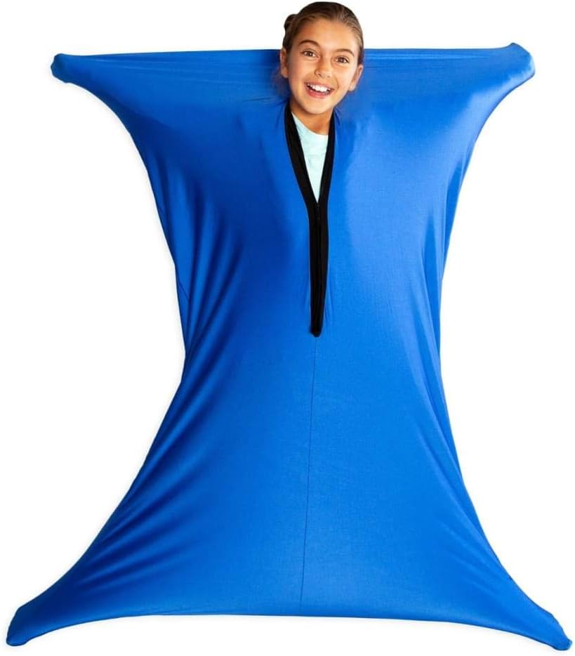 SensoryScout Cozy Cocoon Sensory Sock – Full-Body Wrap for Improving Spatial Awareness, Reliving Stress and Anxiety – Stretchy Sensory Body Wrap for Kids with SPD, ADD, ADHD – Size 56 x 28-Inches