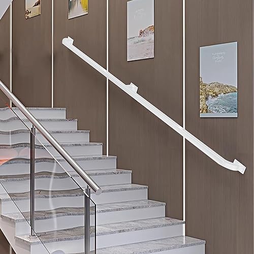 Balustrade murale extérieure anticorrosion kit complet rampe blanche 30cm