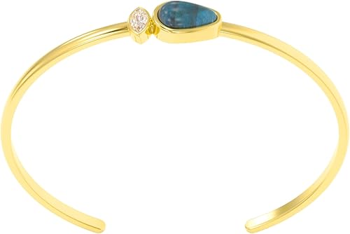 ABSHEL Labradorite Bangle Bracelet for Women – 925 Sterling 