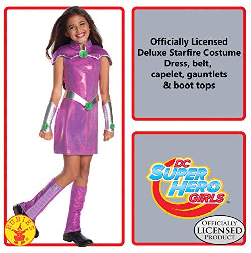 Disfraz Starfire DC Superhero Deluxe para Niñas Small miniatura 2