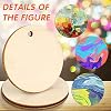 100 Pieces Unfinished Round Wooden Circles with Holes Round Wood Discs for Crafts Blank Natural Wood Circle Cutouts for DIY Crafts Party Birthday Christmas Decoration (1.5 Inch) #3