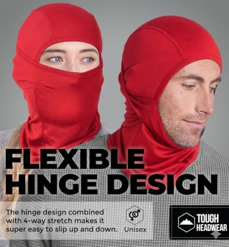 Image of Tough Headwear Balaclava Ski Mask - Breathable Face Mask for Men - Flexible Hinge Full Face Cover - Windproof Motorcycle Gear