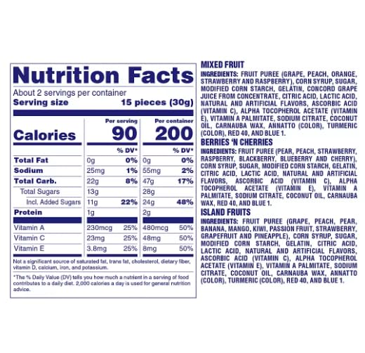 Miniatura 2 de Bandeja de aperitivos de frutas Welchs  frutas mixtas, bayas y cerezas, frutas de la isla  20 unidades