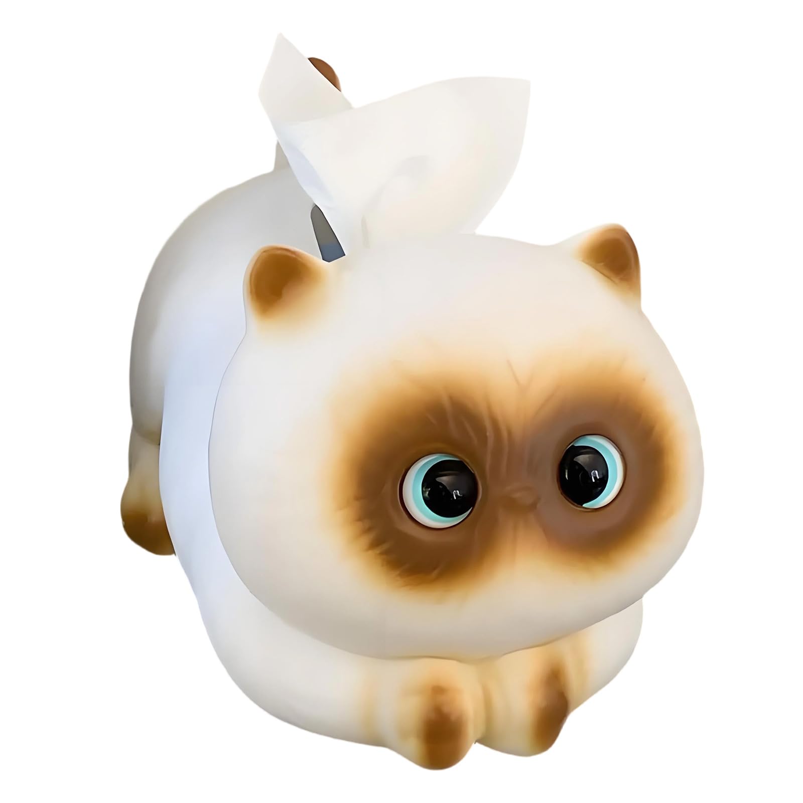 Nice Siam Cat Resin Box Cover adds any tissue dispenser for home decoration.Nice table ornament tissue box