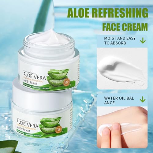 Skincare Gift Set For Teenage Girls, 5Pcs Aloe Vera Skin Care Kits for Teenage Girls Gift Set, Including Eye Cream, Face Serum, Face Cream Hand Cream and Lip Balm for Hydrating Travel Kit - Image 5