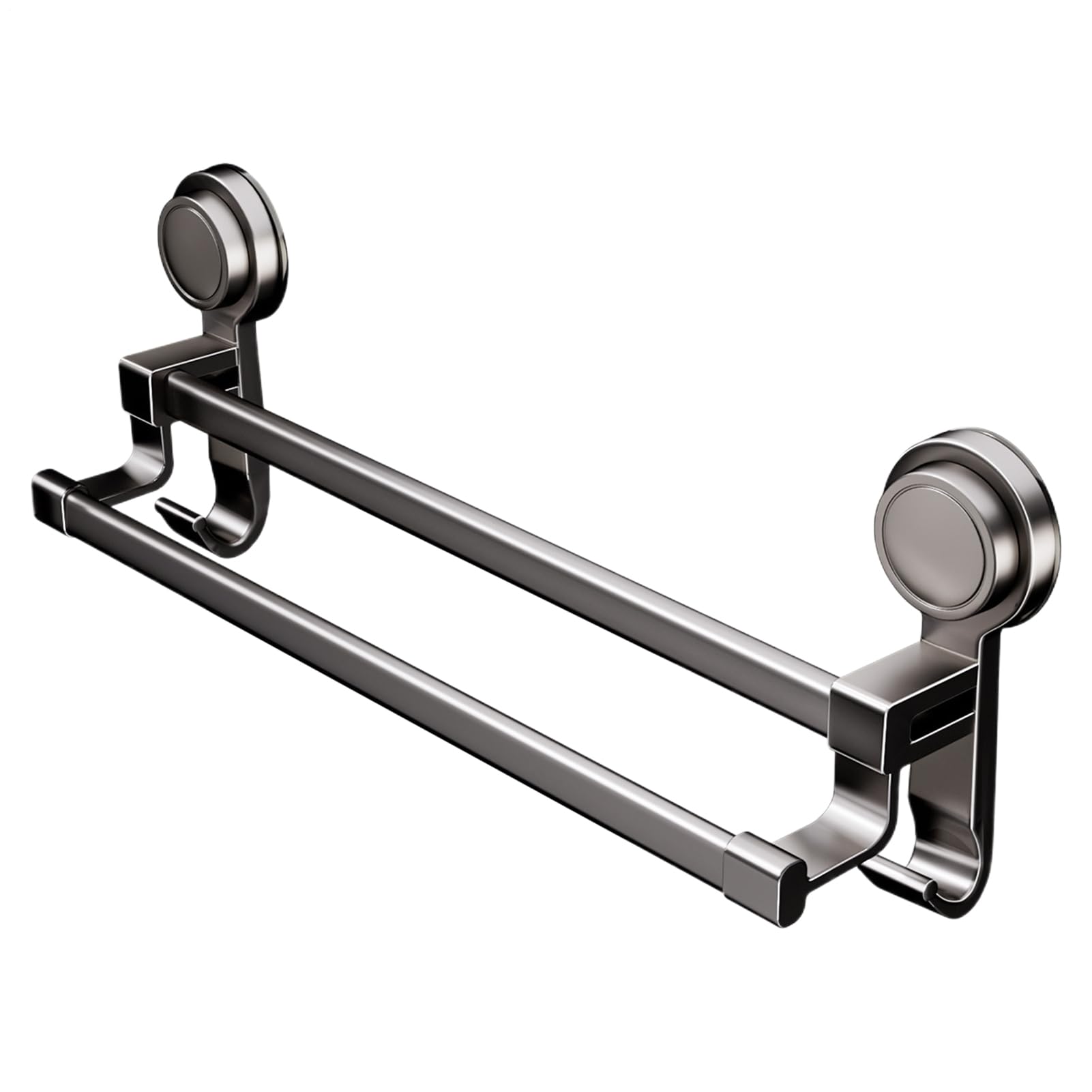 Toallero con , soporte sin perforación con dos ganchos | Barra de toallas extraíble - para apartamento, casa, ducha, vidrio, espejo, azulejos, pared, puerta, mármol liso