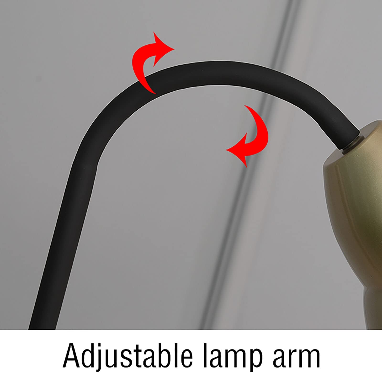 Lampada da Pavimento al Braccio a Collo di Cigno Regolabile, Lampada da Lettura per Angolo Luce Alta, Arredamento Ideale per casa, Soggiorno, Camera da Letto