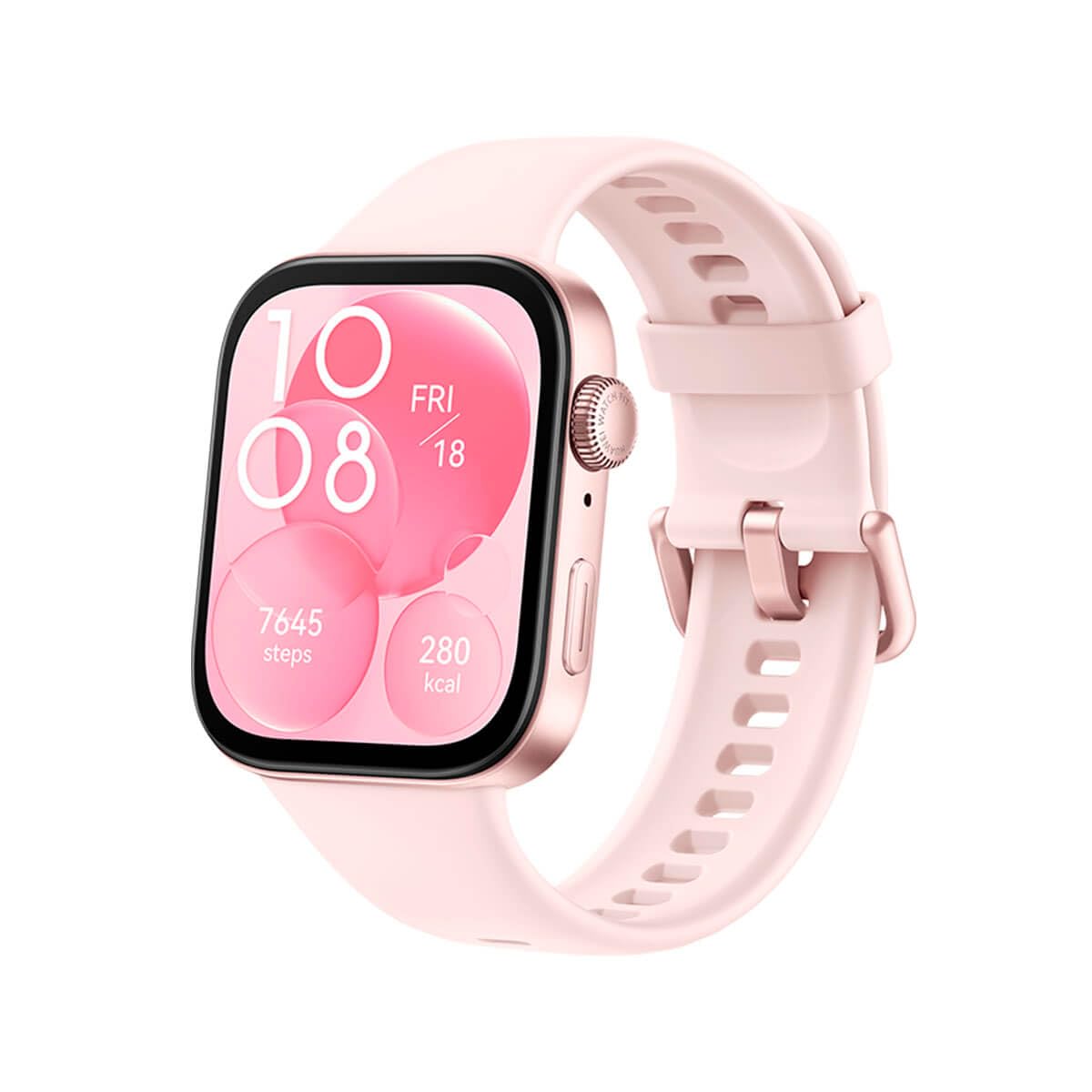 Huawei Watch Fit 3 - Pantalla AMOLED de 1,​82" - Diseño Ultrafino - Llamadas Bluetooth - hasta 10 días de duración - Compatible con iOS y Android - Gestión Completa del Fitness - GPS - Rosa