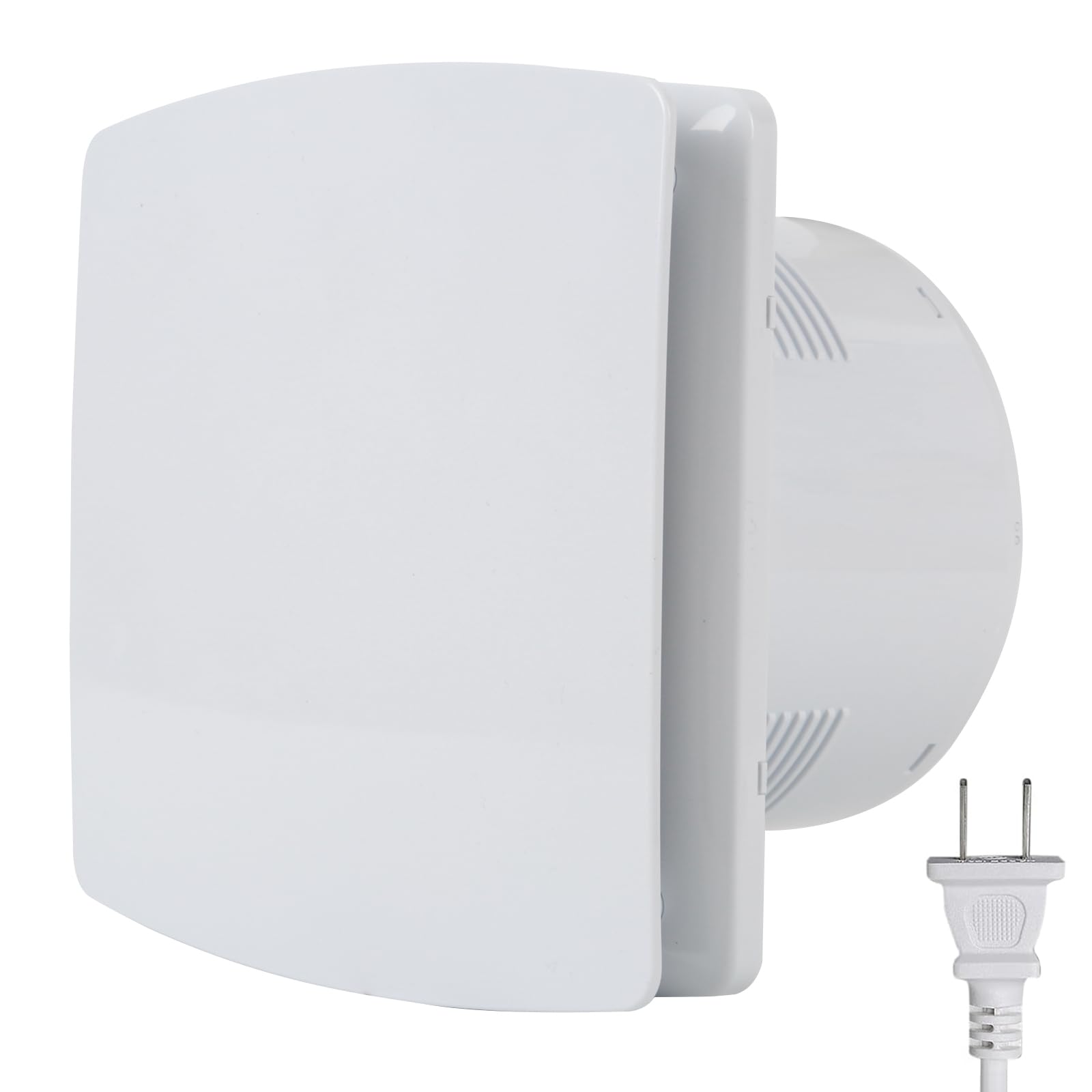 6-Inch Wall-Mounted Exhaust Fan - 18W, 188CFM, With Anti-Backflow Check Valve & LED Indicator - For Bathroom, Kitchen, Grow Tent, Ventilation (Grille Panel)