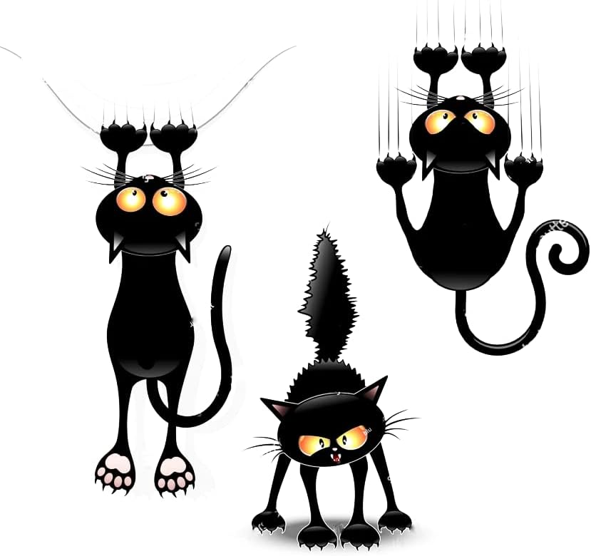 Miniatura 6 de Troqueles de corte de metal de gato negro de Halloween, tarjetas de papel de gato negro de Halloween, plantillas de corte para hacer tarjetas en