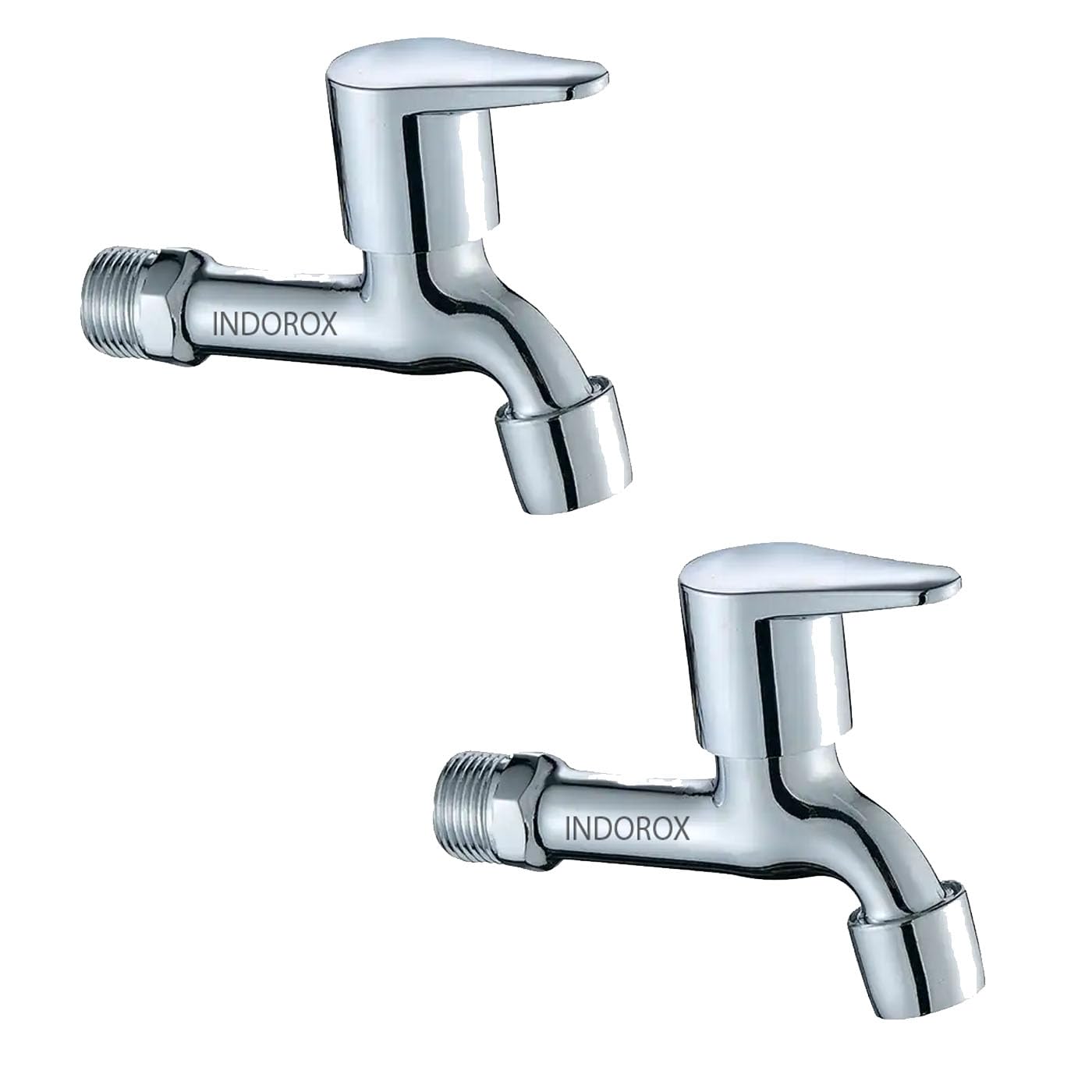 INDOROX Stainless Steel Brass Chrome Disc Turbo Bib Cock Tap with Flange (Standard , Silver ) - Pack of 2 (B08PYQVFV1) Amazon Price History, Amazon Price Tracker