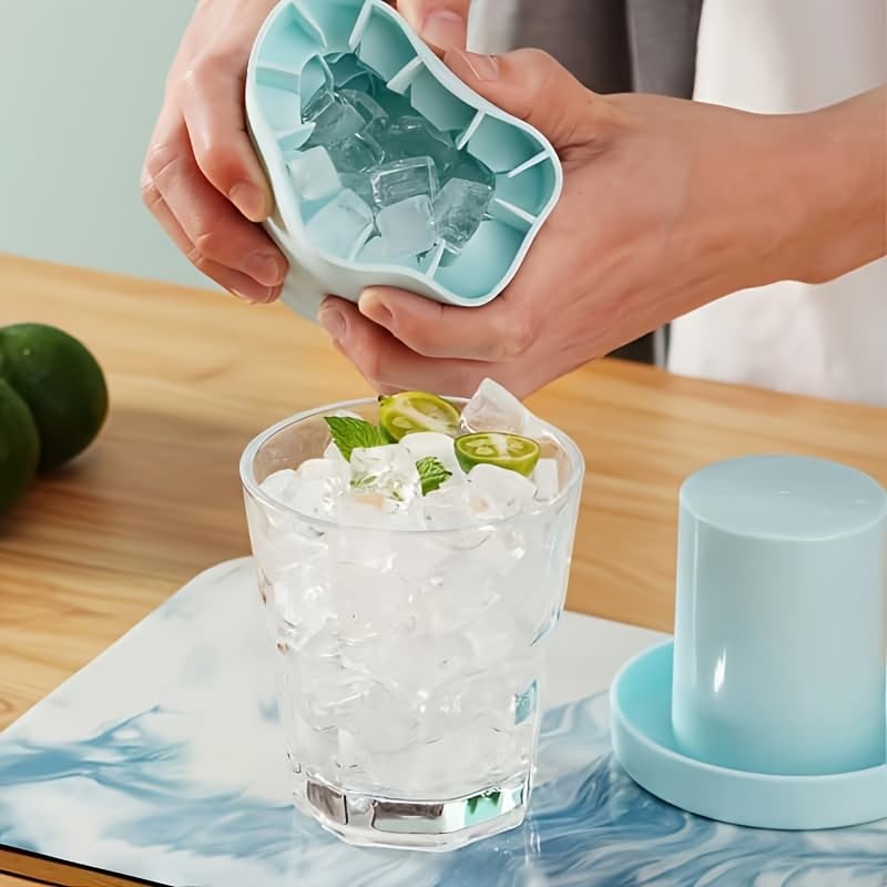 Molde de silicona para cubos de hielo rápido y durable miniatura 2