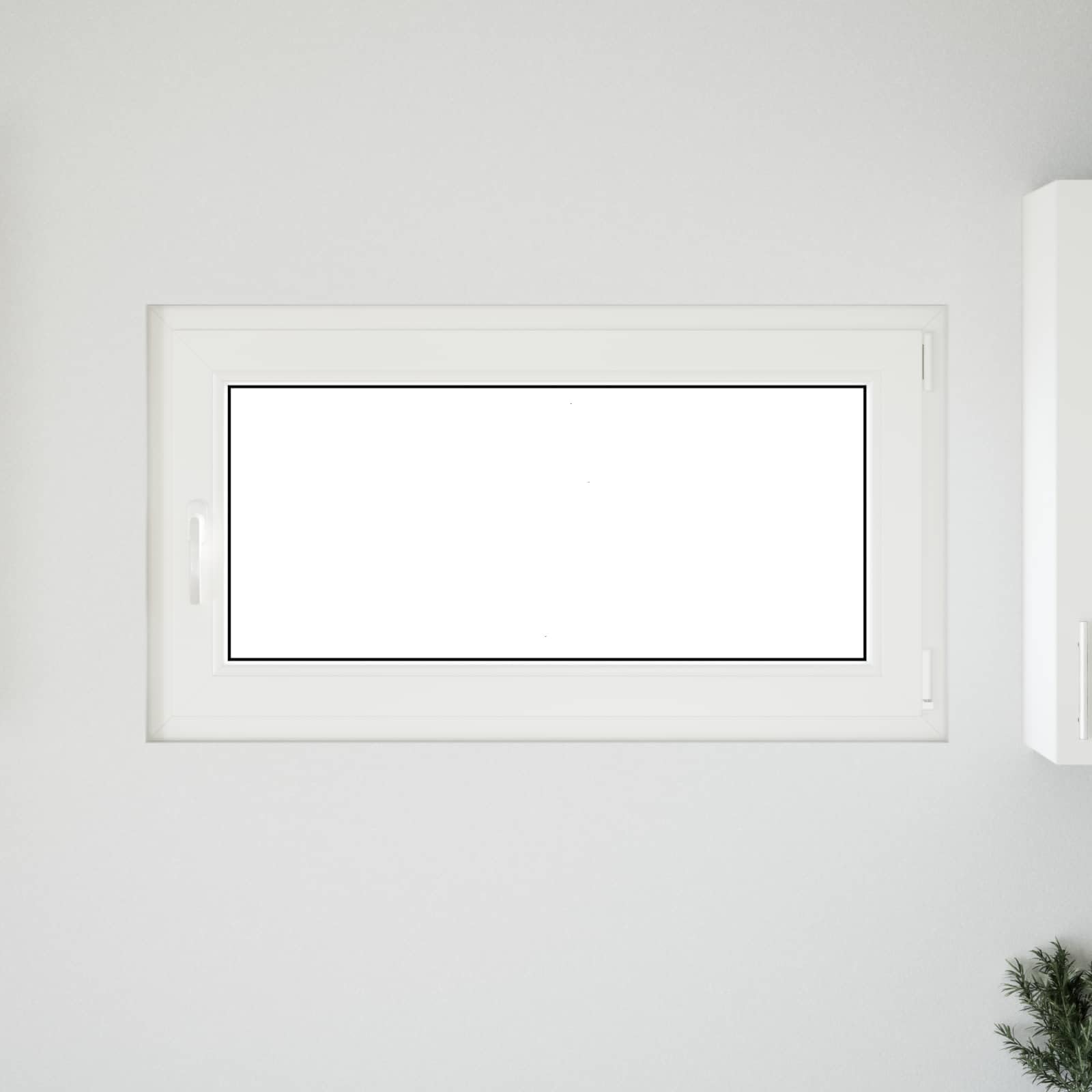Okno do piwnicy RISOR 110 x 50 cm białe PCW i szkło z funkcją przechylania, ochrona cieplna, izolacja akustyczna, przeszklenie izolacyjne, rama 5-komorowa, idealne do piwnicy i wnętrz