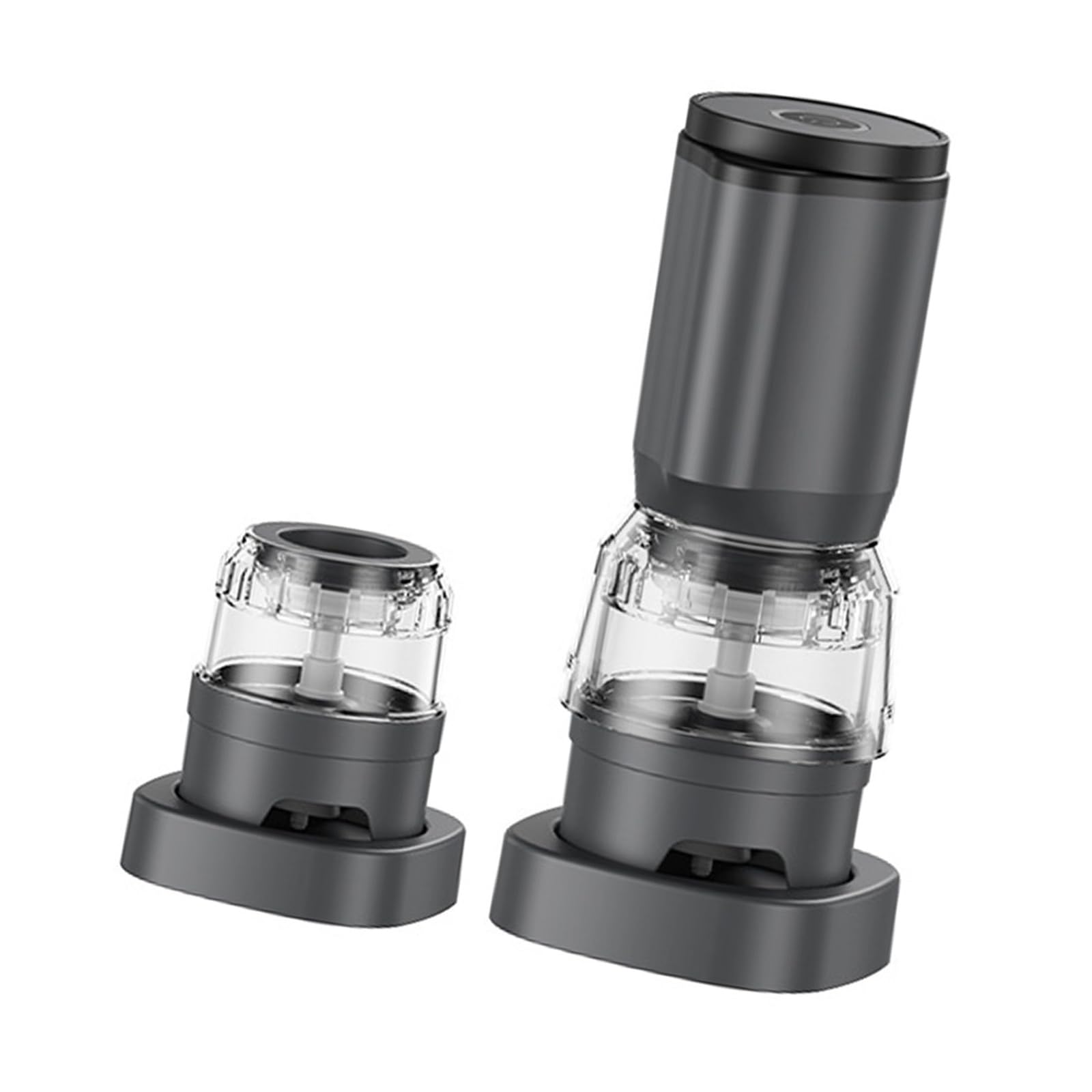 carotoe Ergonomic Electric Pepper Grinder Ceramics with Detachable Base and 2 Container for Easy Seasoning Grinding Tool Quick Detachable Grinder