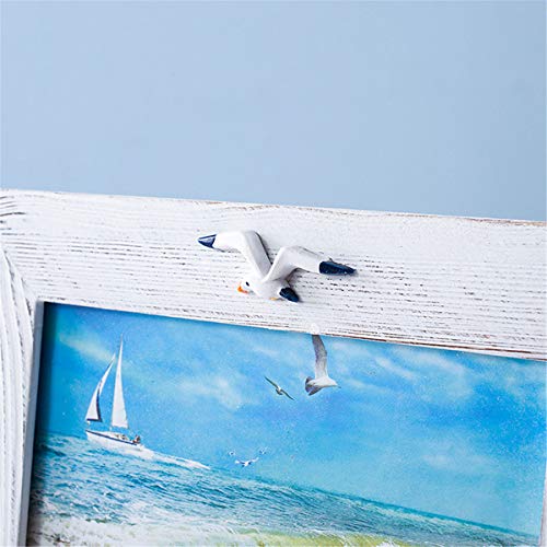 Mediterranean Photo Frame Wooden Picture Frame Wooden Photo Frame Holder For Nautical Beach Themed Home Coffee Shop Decoration, 6X4 Inch #TOP2
