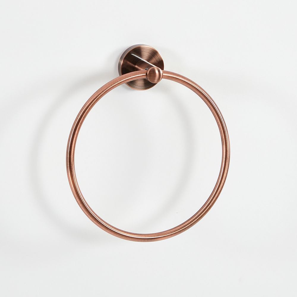 MILANO Bathroom Wall Mounted Round Towel Ring Holder Copper