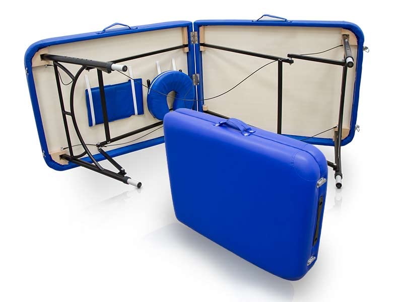 Table de massage bleue Quirumed idéale pour les soins à domicile - 4