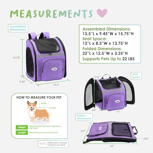 Petique PC02010003 The Backpacker Pet Carrier - Denim: For Small Dogs/Cats/Pets thumb #4