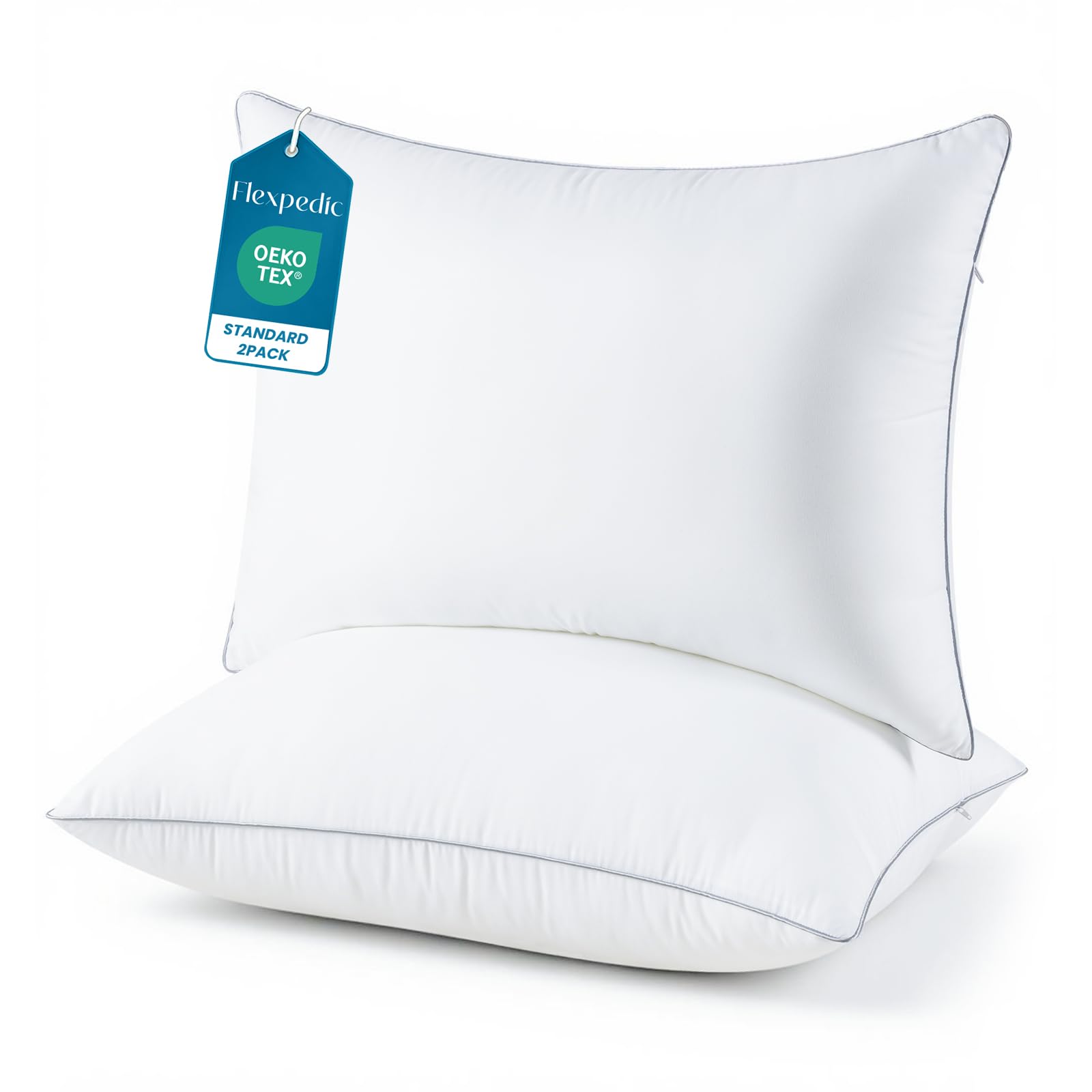 Photo 1 of *PARTIAL SET - ONLY 1 pillow*
FP FLEXPEDIC Adjustable Bed Pillows for Sleeping, Medium Firm Pillows Size Set of 2 Mattress (King, Plush)