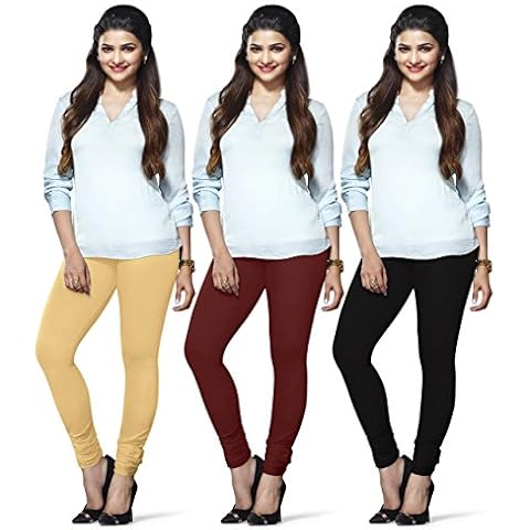LUX LYRA Women's Indian Churidar Leggings Pack Of 3 Cover