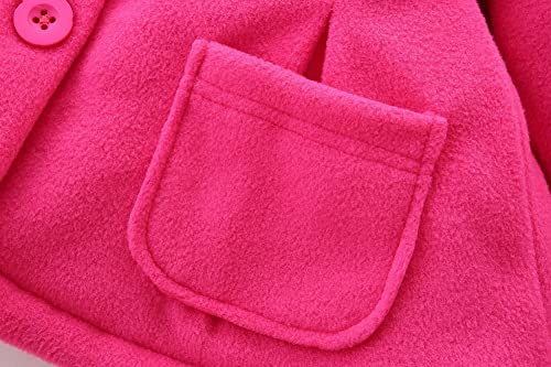 Mud Kingdom Baby Girls Jacket Fleece Turn-Down Collar Button Up Pink 9 Months #TOP6