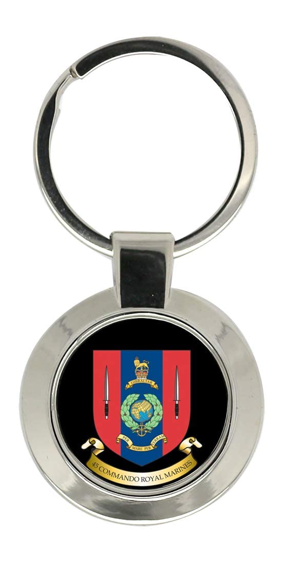 Giftshop Uk Unisex Silver Coloured Metal 45 Commando Royal Marines Key Ring