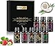 MAYJAM Duft Duftöl Set Fruchtiger 8 x 10ML, Früchte Duftöle für ätherischer Öle Diffuser Kerzenherstellung - Mango, Passionsfrucht, Erdbeere, Wassermelone, Kokosnuss, Ananas, Banane, Traube