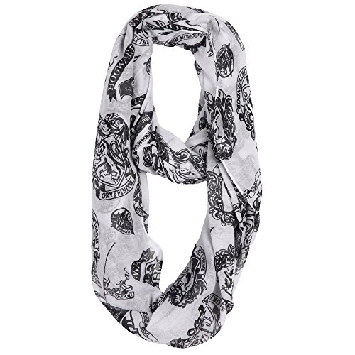 Harry Potter Hogwarts All Over Infinity, White, One Size