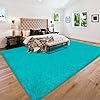 ZJYeRug 8x10 ft Rugs for Living Room,Girl Bedroom Blue Shag Area Rug 8x10 feet Under Bed, Non-Slip Large Fluffy Carpet for Playroom, Soft Plush Carpet for Nursery Rug Home Decor Aesthetic #5
