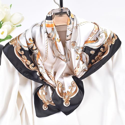 Silk Head Scarf - 35' Large Square Satin Scarf for Women: Sleeping Wraps & Bandanas3