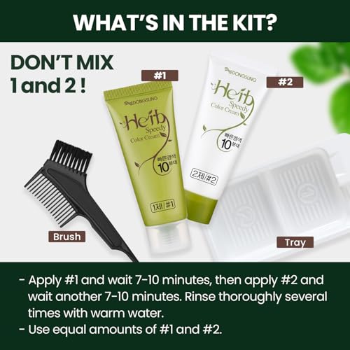 Dongsung Herb Speedy Color Cream Natural Black miniatura 5