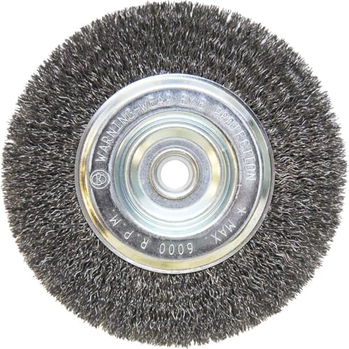 Image of Weiler Vortec Pro 6 in. Crimped Wire Wheel Brush Carbon Steel 6000 rpm 1 pc.