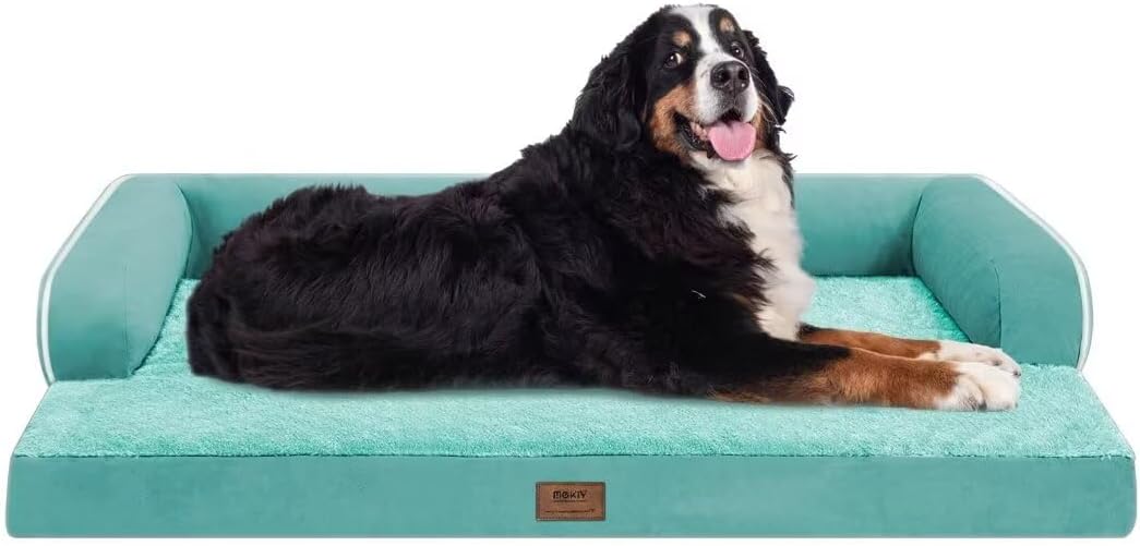 (  pink color ) Large Dog Bed Orthopedic Washable, Orthopedic Dogs Bed with Removable Bolsters, Washable Beds for Large Dogs, Waterproof Pet Beds and Non-Slip Bottom, Extra Aqua Blue XXXLarge Dog Sofa 53.0\\\"L x 42.0\\\"W x 8.0\\\"
