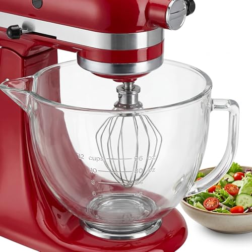 Tazón de vidrio transparente Lumirio clásico 4.5 qt miniatura 5