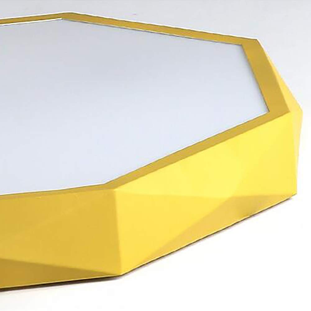 Amarillo Led Lámpara De Techo Accesorio Moderno Metal Base Plafon Led Techo Con Remoto Regulable Plafon Led Techo Para Pasillo Escalera Casa Cocina Porche Entrada-Luz cálida 40cm