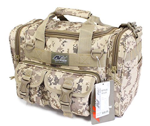 Nexpak 15" Tactical Duffle Military Molle Gear Shoulder Strap Range Bag Tf115 Dmtan Digital Camo Tan #TOP4