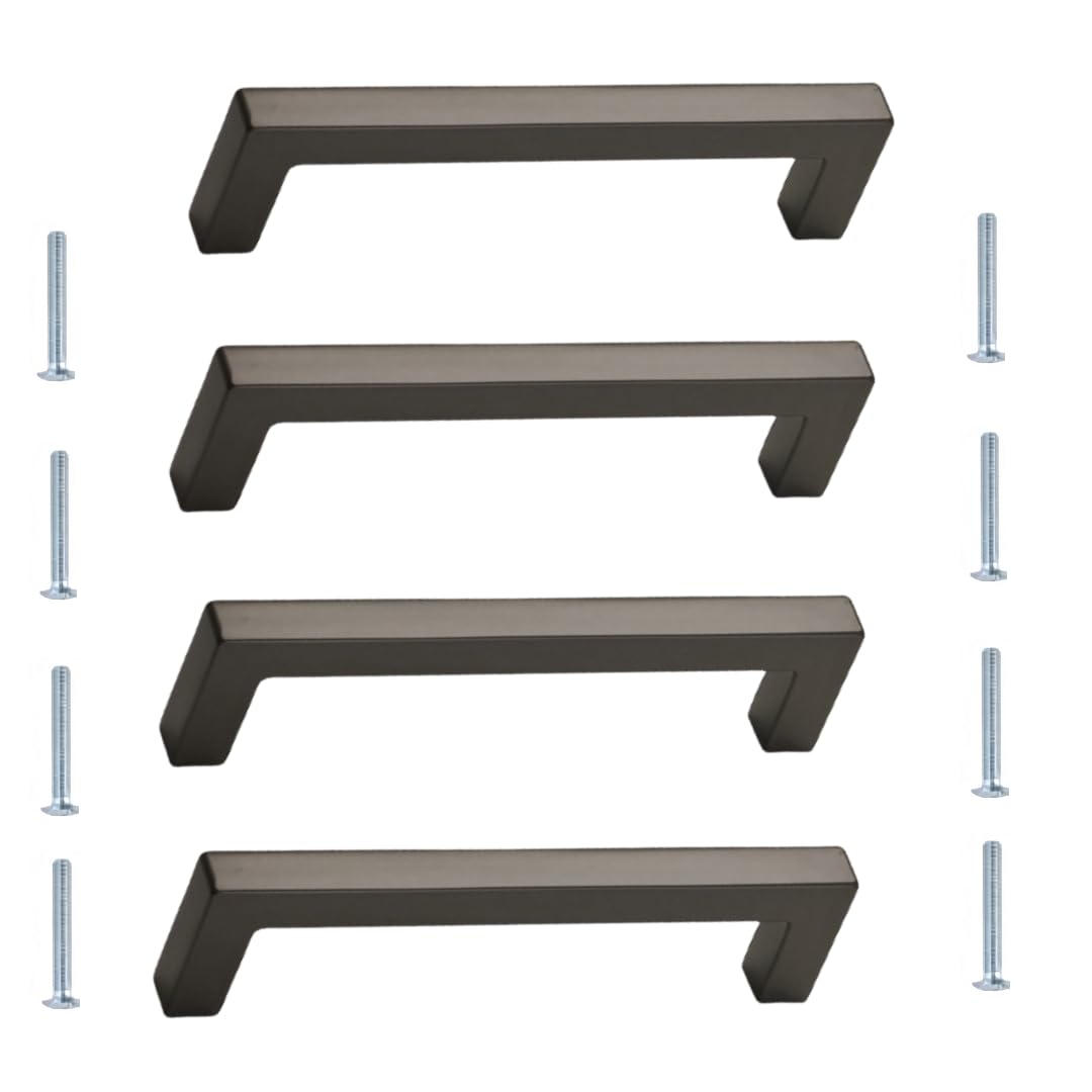 NLQCSXWEP Zinc Alloy Cabinet Bow Handle, Zinc Alloy Cabinet Handles 4 pcs Gray Multiple Sizes Single Hole(6233-96mm)