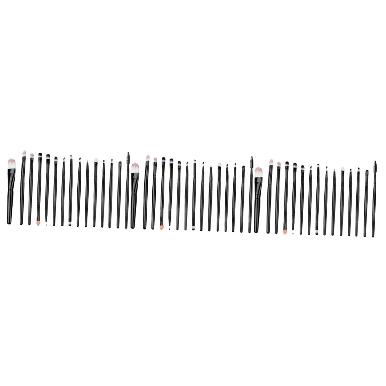 Didiseaon 45pezzi Pennelli Da Trucco Per Occhi Eleganti Per Fondotinta Ombretto Eyeliner e Labbra Set Professionale Nero Sintetica Per Uso Quotidiano e Professionale