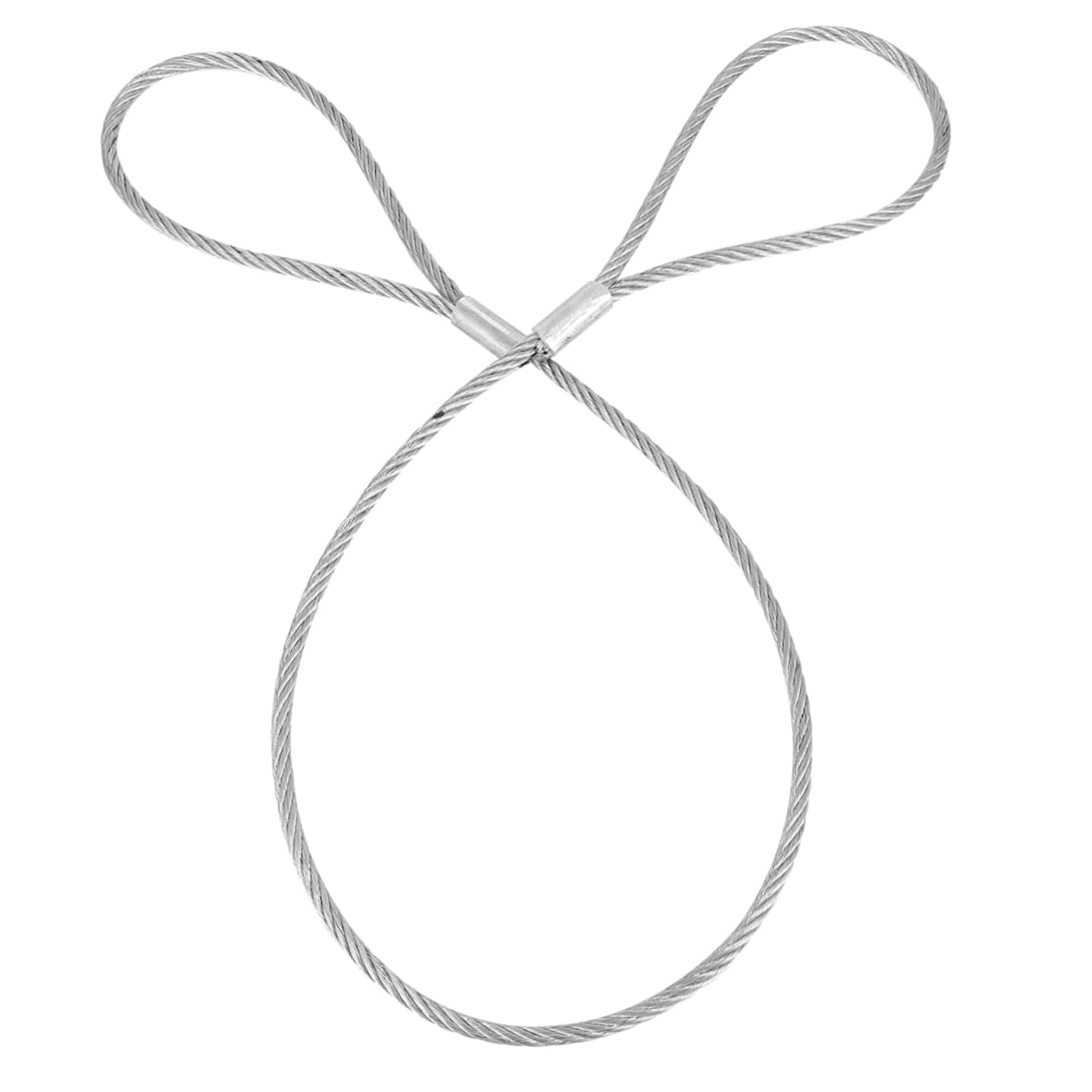 JECOMPRIS 1 PC Wire Rope Sling Flexible Steel Cable Steel Safety Cable Lanyard Safety Cable for Stage Show Steel Lanyard Cable Braided Wire Cord Looped Lockout Cable Safety Wire Rope Silver