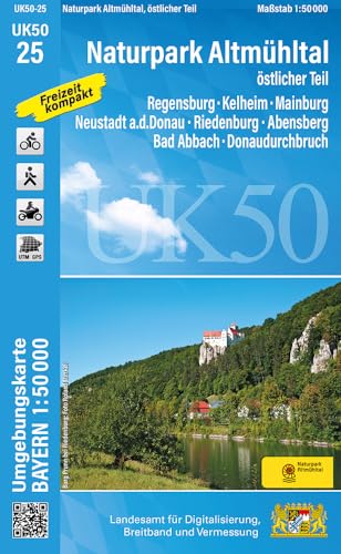 UK50-25 Naturpark Altmühltal, östlicher Teil: Regensburg, Kelheim, Mainburg, Neustadt a.d.Donau, Riedenburg, Abensberg, Bad Abbach, Donaudurchbruch ... Karte Freizeitkarte Wanderkarte) UK50-25 Naturpark Altmühltal, östlicher Teil: Regensburg, Kelheim, Mainburg, Neustadt a.d.Donau, Riedenburg, Abensberg, Bad Abbach, Donaudurchbruch ... Karte Freizeitkarte Wanderkarte)