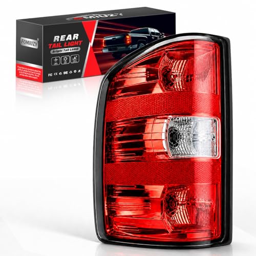 Image of Tail Lights Assembly Left Driver Fit 07-13 Chevy Silverado 1500 2007 2008 2009 2010 2011 2012 2013 2014 Chevrolet 2500 3500 HD 2500HD 3500HD Rear Brake Back Taillight Lens 25958482 25877454