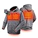 ORORO Cordless Light Gray Heated Hoodie Kit with 4400mAh Battery& Charger (Light Gray, 2X-Large)