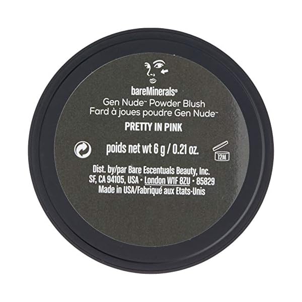 bareMinerals Gen Nude Powder Blush, Mineral-Based Pressed Powder Blush, All Day Wear, Buildable Coverage, Matte Soft Focus Finish, Talc-Free, Vegan