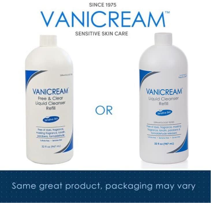 Vanicream Liquid Cleanser - 32 Fl Oz - Free of Dyes, Fragrance, Lanolins, Parabens and Formaldehyde Releasers, 32 Fl Oz