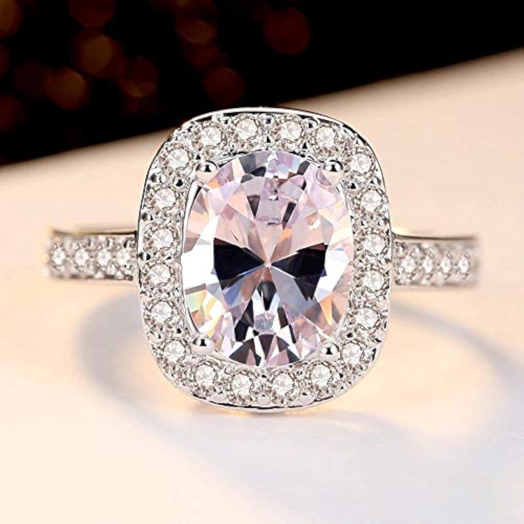 AAA Solitaire Plated Ring (9851r)