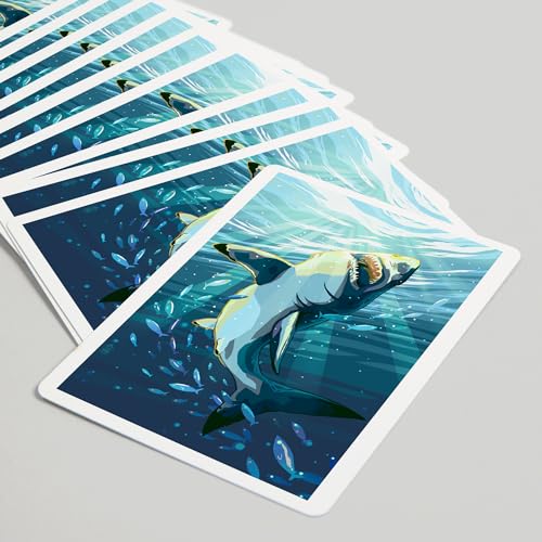 Baraja Poker Estilo Gran Tiburón Blanco 52 Cartas miniatura 5